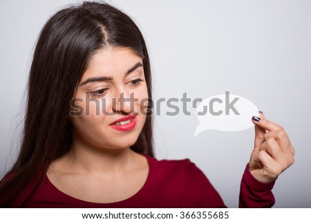 girl holding a cloud idea of isolation