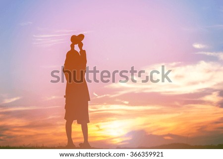 boy hands holding hearts silhouette