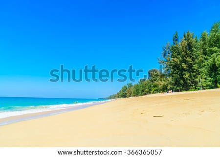 Beautiful tropical landscape beach sea and sand for vacation