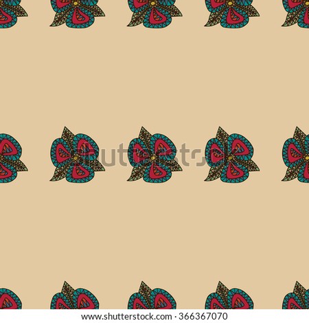 Abstract flowers. Seamless pattern abstract floral background. Abstract wallpaper vector.