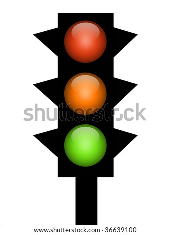 traffic lights, red, orange and green colors