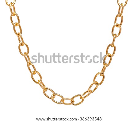 Fragment of a chain on white background