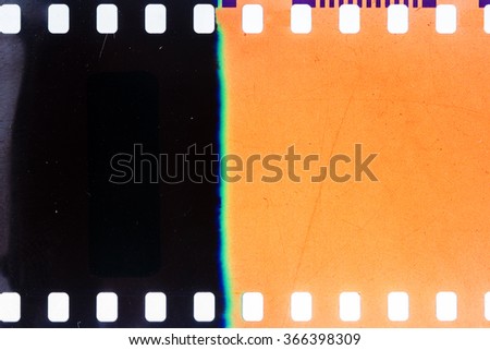 Blank colorful vibrant noisy film strip texture background
