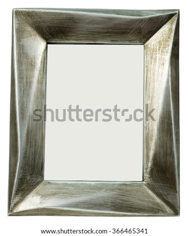  Metal photo frame with scratches standing straight