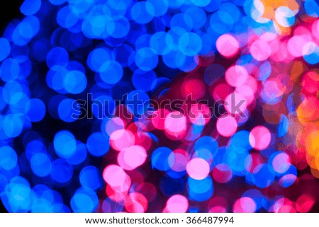Abstract festive background with photo realistic bokeh defocused lights