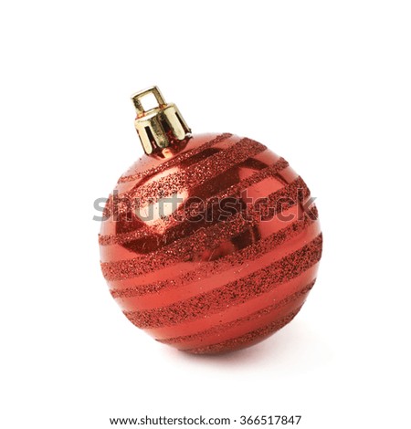 Single Christmas ball isolated