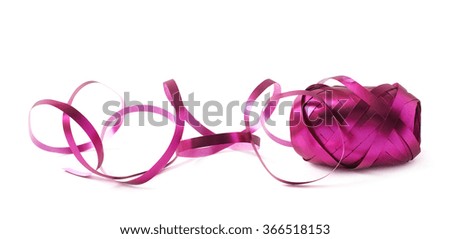 Glossy ribbon reel isolated