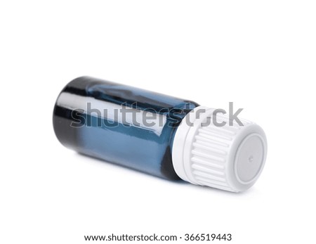 Small vial flask isolated