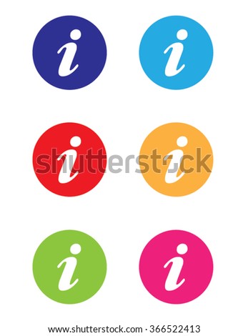 Colorful Vector Information Symbol Set