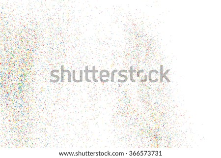 Colorful explosion of confetti. Grainy abstract  colorful texture isolated on white background. Flat design element. Vector illustration,eps 10.