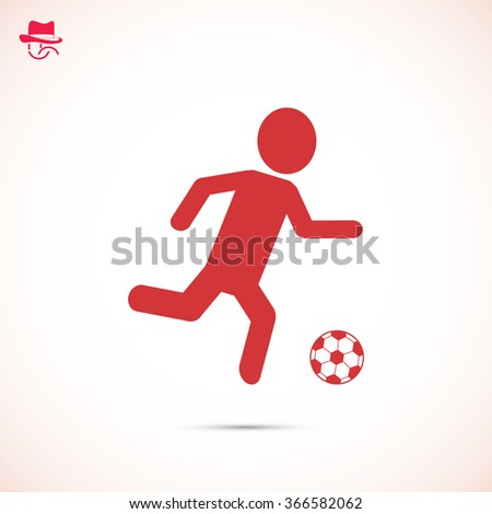 Raster version. Soccer, football players silhouettes