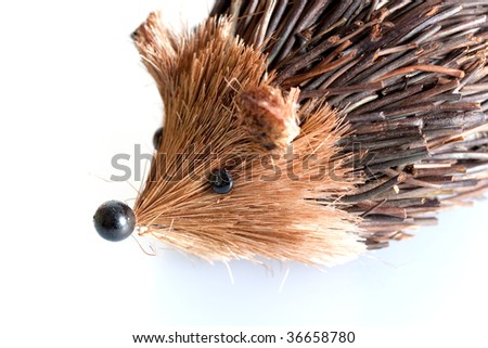 Little picture of statuette hedgehog - isolated