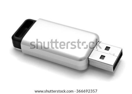USB Flash Drive closuep on white background