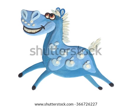 blue plasticine dapple foal