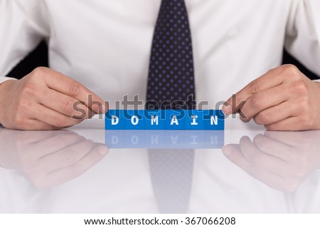 Word "DOMAIN" with blocks