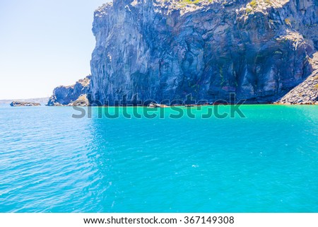Greece Santorini nea kameni volcano island
