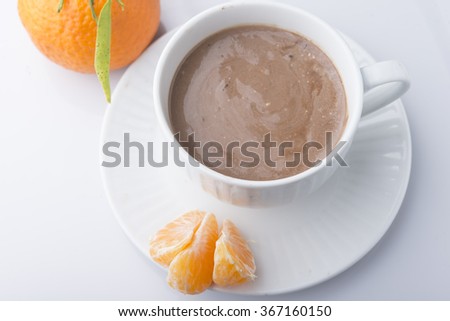hot chocolate with mandarin