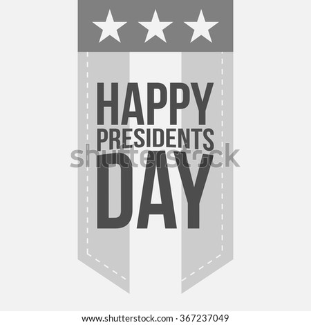 Happy Presidents Day vector Label with Text