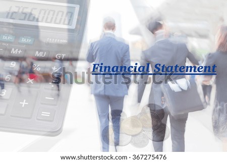 blur motion professional businessmen, financial statement, financial accounting concept