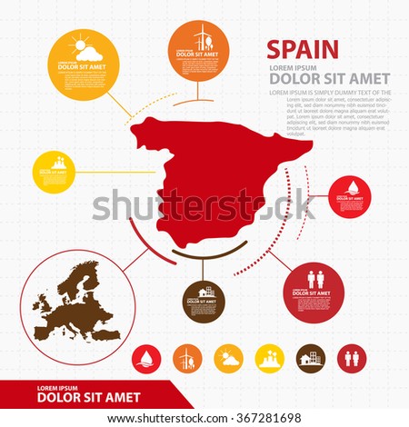spain map infographic