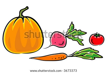 Vegetables (Vector Illustration)