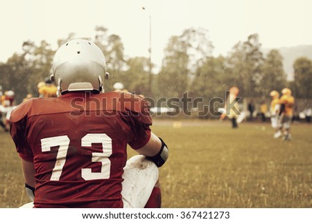 American football game - retro styled photo