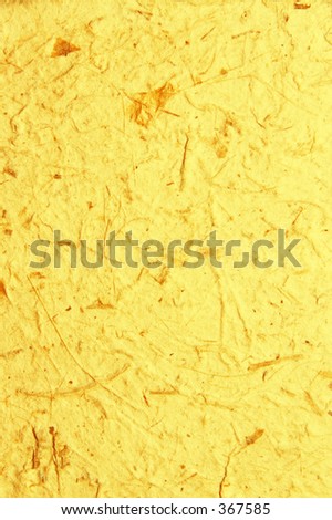 warm yellow handmade paper page