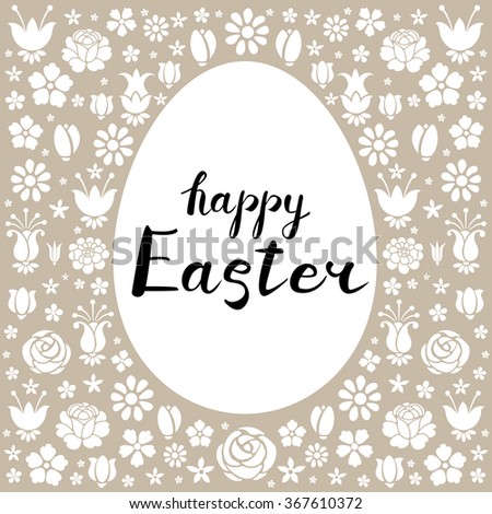 Easter background with decorated flower