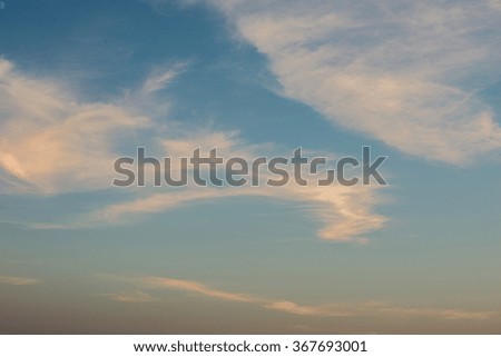 Sky and Clouds background, soft focus, blur
