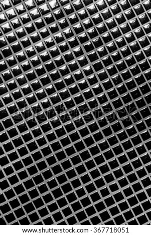 Mosaic tiles background, texture, Black and white photo.