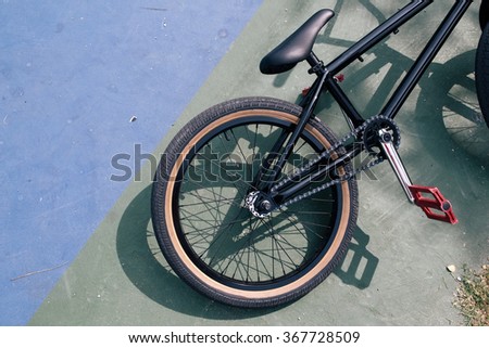 BMX bike on the floor
