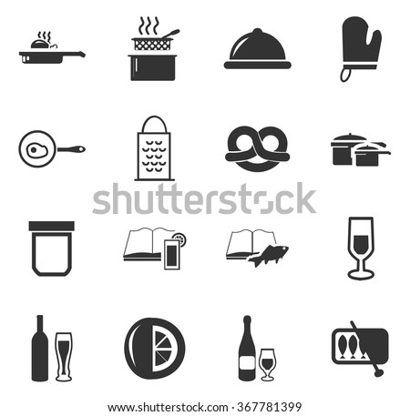 Food and kitchen symbol for web icons Royalty-Free Stock Photo #367781399