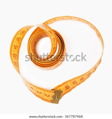 Measuring tape isolated on a white background