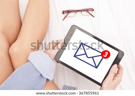 email on the wireless device