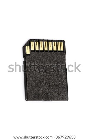 sd memory card on white background