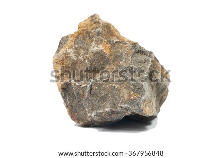 Basalt rock isolate on white Royalty-Free Stock Photo #367956848