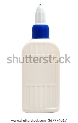 White plastic jar isolated on white background