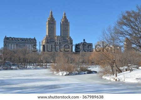 Central Park in the winter on January 24, 2016, New York City