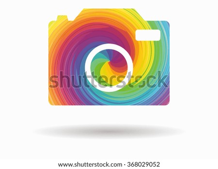 photo camera colorful icon