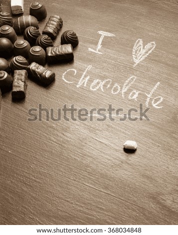 I love chocolate  - sweet food/toned photo