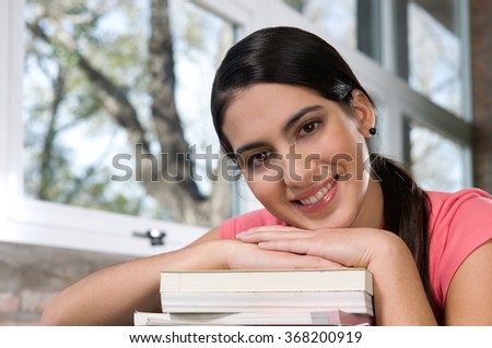 Portrait of a pretty student