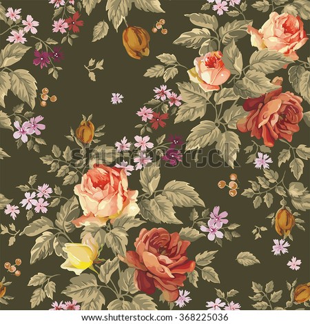 Elegance Colorful texture for decorating pattern. Seamless background with of flowers