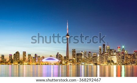 Sky line of Toronto, Canada