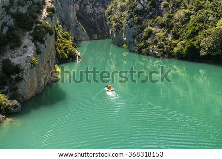 Gorges du Verdon (Alpes-de-Haute-Provence, Provence-Alpes-Cote d'Azur, France), famous canyon