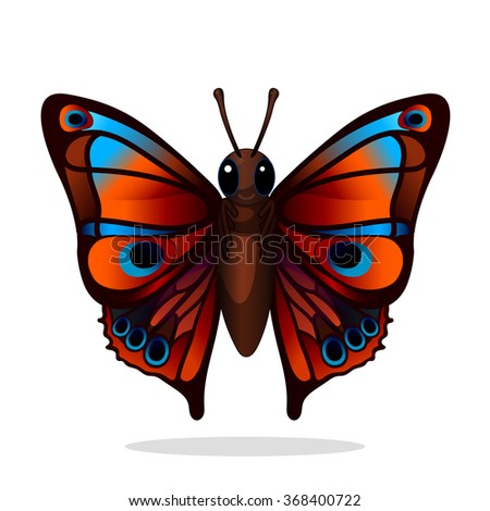 vector illustration fantastic butterfly. clipart isolated on white background. EPS 10