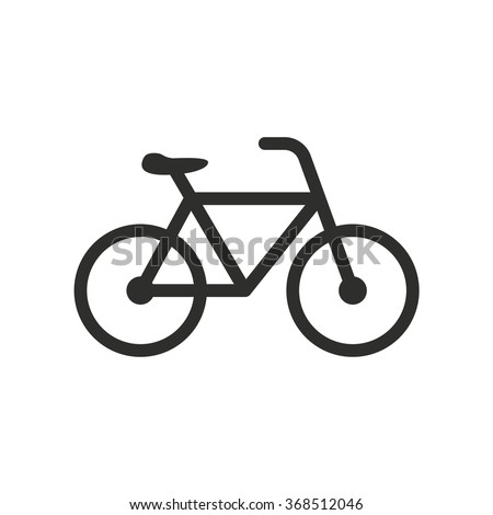 Bicycle  icon  on white background. Vector illustration. Royalty-Free Stock Photo #368512046