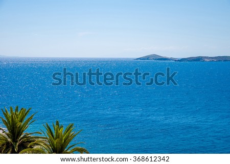 The magnificent aegean sea in the mediterranean, Greece.