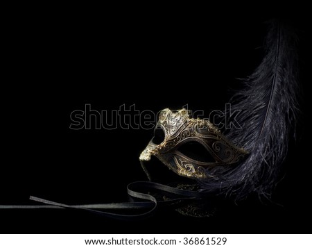 carnival mask isolated on black Royalty-Free Stock Photo #36861529