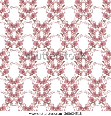 ornament vector. floral pattern. flowers leaves seamless