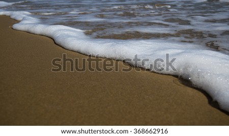 Beautiful white sea foam